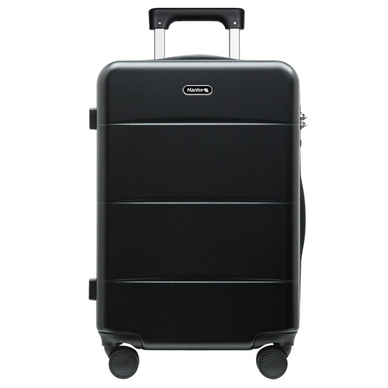 汉客万向飞机轮拉杆箱行李箱旅行箱登机箱密码箱高颜值黑色国美超市