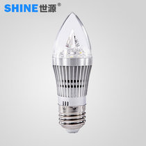 世源LED节能灯光源蜡烛暖白灯泡螺旋3WE14/E27 LampJC6001-3(E14 暖白)