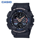 卡西欧（CASIO）手表 G-SHOCK防震防磁防水自动LED照明运动男女手表 GMA-S140-1A(黑色 树脂)
