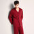 夏季冰丝睡衣女春秋长袖两件套装性感薄款韩版女士仿真丝绸家居服(XL-男（140斤-160斤） 红色（男款）)