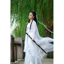 欢天喜地七仙女装古装/仙女古代服装/贵妃公主古典舞蹈演出服(白色)(XXXL)