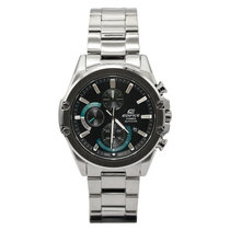 CASIO/卡西欧手表男士手表防水太阳能官网限量非机械石英表简约光能EFS-S510 EFB-107D-1A(银色 不锈钢)