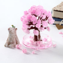 迷你圣诞树纸树开花浇水生长结晶魔法树节日装饰品儿童玩具小礼物(樱花树 默认版本)