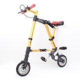 折悦A-bike mini-s 8寸折叠自行车 青少年儿童版 更小更轻(金黄 MIN-S)