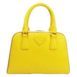 W.DIVA奢华高贵象牙纹牛皮定型手提包D3121014 明黄色