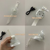 馨帮帮杂货铺 夏季创意情侣手持小电扇趣味卡通迷你便携风扇手表(奔跑兔风扇)