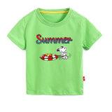史努比童装夏季男女童短袖T恤TM037(140 浅绿色)