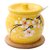 日式调料盒陶瓷装盐罐单个辣椒油罐猪油罐家用带盖调味罐放盐家用(黄色+木垫（送小勺）)