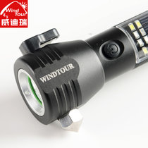 威迪强光手电筒 变焦LED充电式户外家用防水防身 持久续航(黑色)