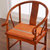 中式古典亚麻椅垫可拆洗四季通用加厚海绵绑带茶艺围椅坐垫餐椅垫(桔色)