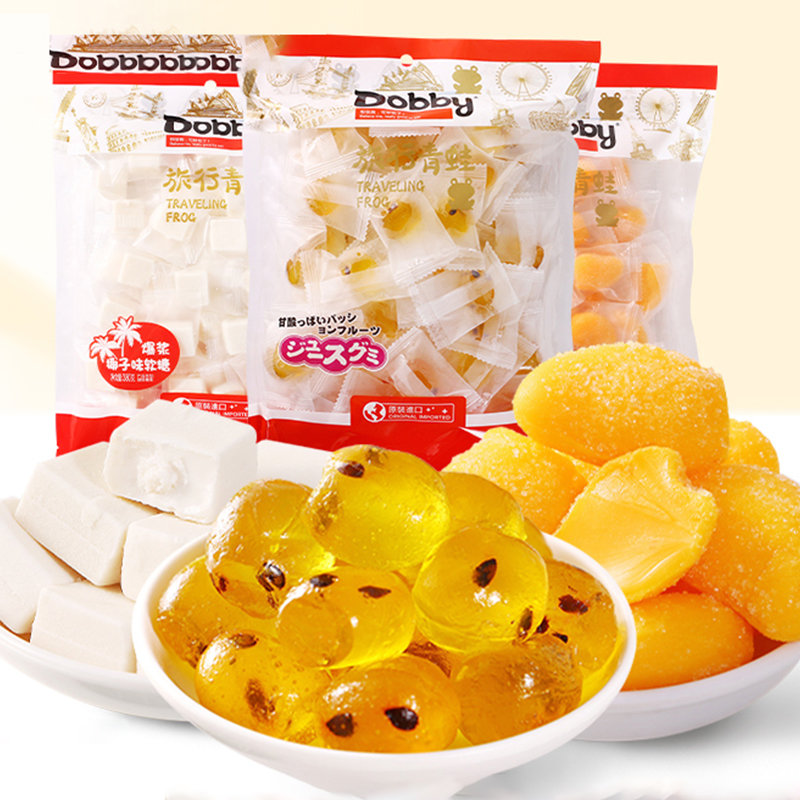 dobby 果汁软糖380g爆浆水果味橡皮qq糖网红零食糖果办公休闲食品
