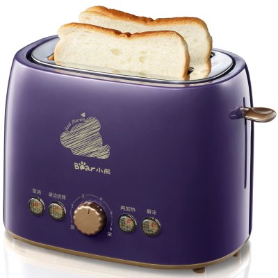 小熊（bear）DSL-A20J1烤面包机多士炉 带防尘盖外置式烤架