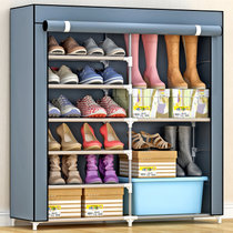 索尔诺 双排加大鞋柜防尘防潮8格鞋柜可放靴子自由组装储物架 0602CX(银灰色 0602)