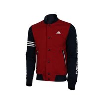 Adidas阿迪达斯 男款2016秋季 立领透气棒球针织夹克 AY3729 AY3730 AY3731(红色 XL)