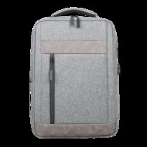 十字勋章双肩包15.6英寸电脑包商务休闲背包大容量防泼水书包(灰色)