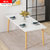 北欧风长方形实木腿餐桌椅组合现代简约饭桌家用小户型4-6人餐桌(120*60cm暖白色单餐桌)