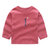 贝壳元素宝宝数字长袖T恤 秋装新款男童童装儿童圆领套头外套tx9965(140 紫红色)