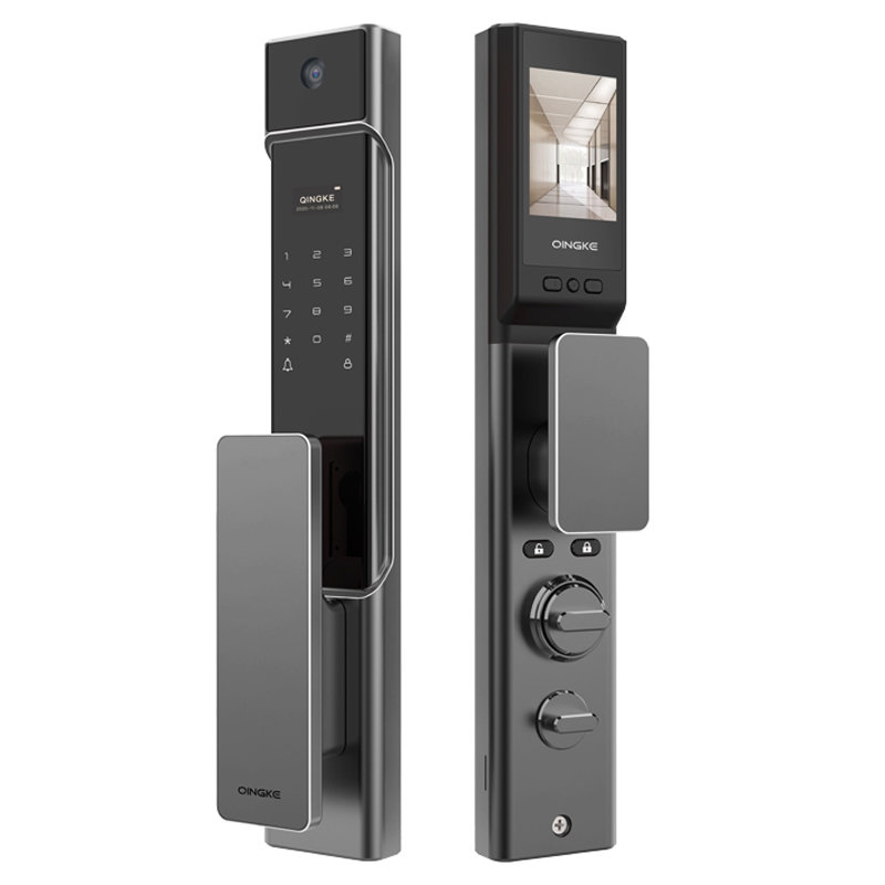 青稞qingkec6钛空灰家用猫眼智能锁