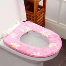 欧润哲法兰绒太阳花马桶垫 单件装 颜色随机 保暖坐垫厕所垫