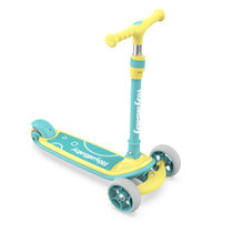 优贝儿童滑板车3-4-6岁萤火虫 溜溜车 滑滑车 发光轮 可折叠 促进宝宝平衡 手眼协调能力