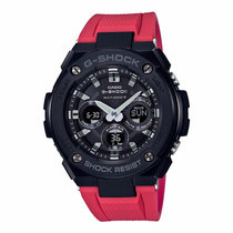 卡西欧（CASIO）手表 G-STEEL M系列礼盒装 电波太阳能防水商务休闲男表 GST-W300BD-1A-T(黑2 不锈钢)