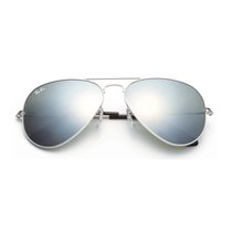 雷朋（ray-ban）太阳眼镜银色反光男女蛤蟆镜RB3025 W3277 58