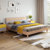 A家 北欧床彩色北欧1.5米1.8米现代简约双人床现代卧室家具BC002(A款1.8米框架床 床+床垫+床头柜*1)