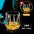 威士忌酒杯洋酒杯套装水晶玻璃家用创意古典酒吧白兰地喝啤酒杯子(【350ml】尖棱杯 买一送一)