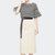 素芬 时尚套装裙夏新款女装喇叭袖条纹上衣半身长裙气质两件套SF66362(条纹 XXL)