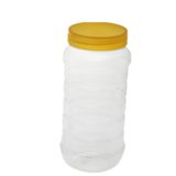 蜂蜜瓶塑料瓶蜜糖罐1斤2斤3斤5斤圆形厚食品酱菜密封罐纸箱包装瓶(透明 默认版本)