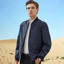啄木鸟(TUCANO)秋季纯色简约大方男士商务时尚百搭休闲夹克男士外套M码湖蓝 百搭休闲外套