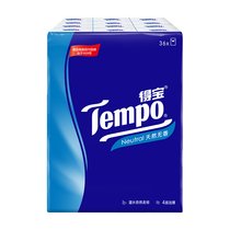 得宝(Tempo)迷你4层加厚手帕纸7张*36包 天然无香