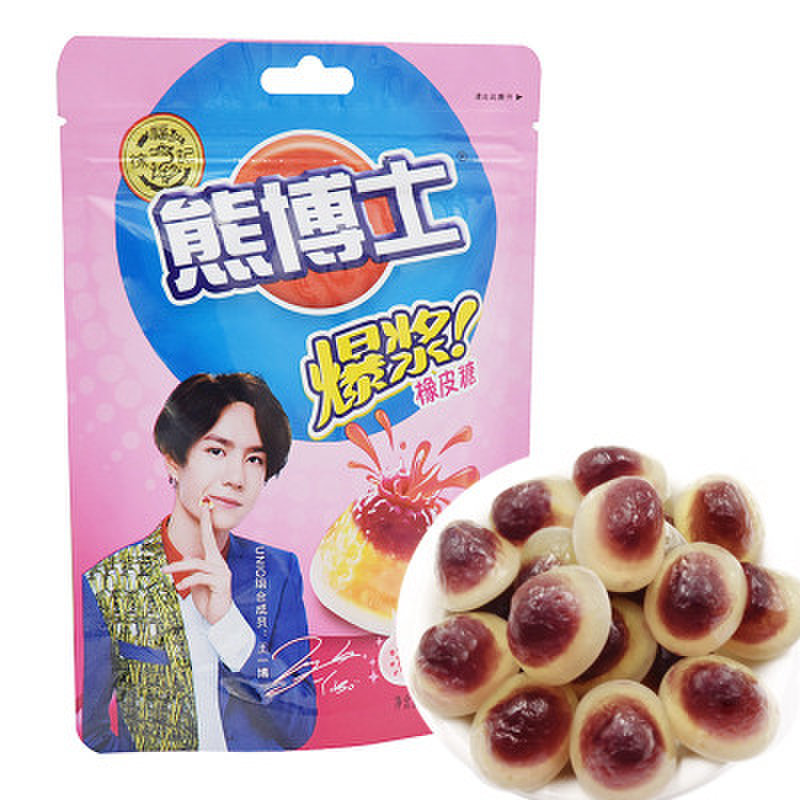 徐福记熊博士爆浆橡皮糖(蔓越莓味) 72g/袋
