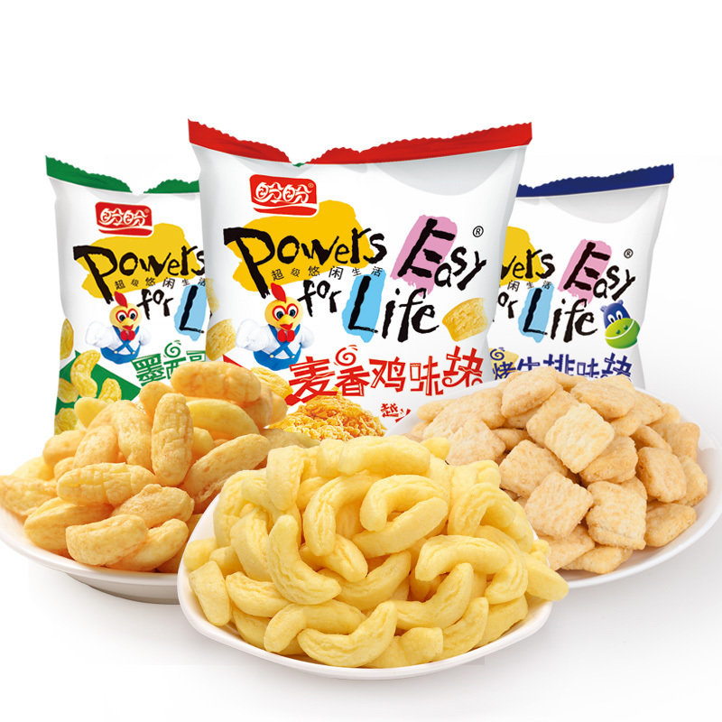 膨化食品盼盼多口味麦香鸡块50包办公室零食大礼包休闲薯片爆米花膨化
