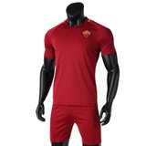 并力17-18赛季俱乐部罗马足球服套装10号托蒂球衣运动训练比赛团购DIY定制球服(罗马红 L165-170)