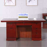 永岩钢木 1.6米实木贴皮办公桌电脑桌 YY-0002(桃木色 默认)