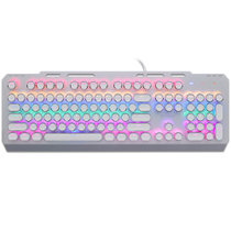 雷柏（Rapoo）GK500朋克版机械键盘白色茶轴版