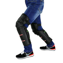 电动车护膝 冬季摩托车护膝保暖加长加厚骑车全包护具电动车护膝护腿(黑色)