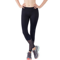 亚瑟士 女运动紧身裤 17年新款 女士拼接跑步健身裤140892-0904(140892-0904 XL)