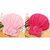 斜月三星 2条装珊瑚绒蝴蝶结干发帽(玫红色+粉色)公主帽 吸水速干 亲肤舒适