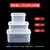 保鲜盒透明塑料盒子长方形冰箱专用冷藏密封食品级收纳盒商用带盖(深蓝色 组合装A三件套)