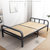 DF实木折叠床单人床1米简易床午休床便携DF-100C铁艺单人床（含软垫）