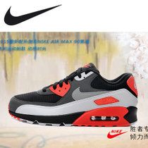 Nike耐克男鞋Air Max90气垫2015夏款运动鞋男子休闲跑步鞋(白灰黑红 44)