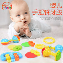 雨儿宝宝手摇铃牙胶0-1岁新生儿早教手抓摇铃0-6-12个月婴儿玩具