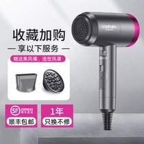 电吹风机家用低辐射负离子护发理发店发型师孕妇用大功率速干7yb(紫色+灰色)