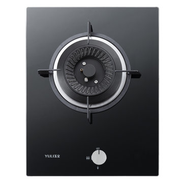 玉立(yuli)燃气灶 单灶 节能 钢化玻璃灶 jzt-100bc 黑色 天燃气