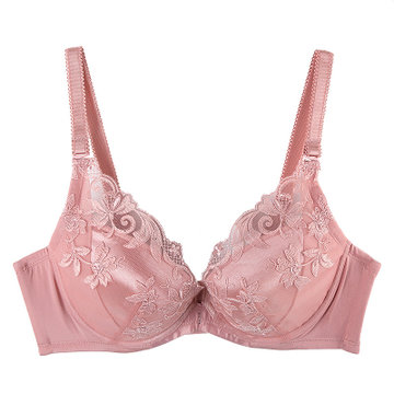 爱慕红品内衣女小胸聚拢女文胸中厚杯胸罩am11hc1桃皮粉色75c