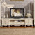 拉斐曼尼 FK006 欧式电视柜 法式简约实木客厅组合地柜 大理石电视柜2.2米(2.2米 木柜面)第2张高清大图