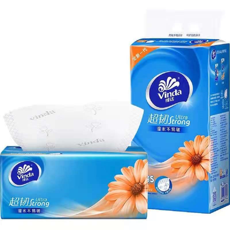 生活用纸维达v2223 抽纸3层120抽超韧 4包/提*2提 超韧,原木浆返回