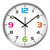 时光机 客厅创意挂钟彩色数字简约时尚风格超静音挂钟表下单立减H1005(银色)